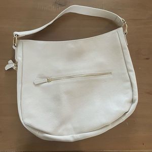 LAGGO Taylor Creme Leather Hobo Shoulder Bag Womens Purse